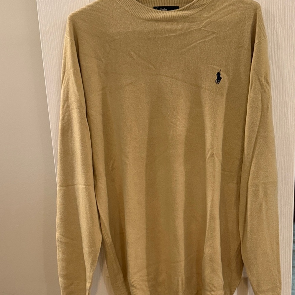 Polo Ralph Lauren Men's Camel Crewneck Sweater
